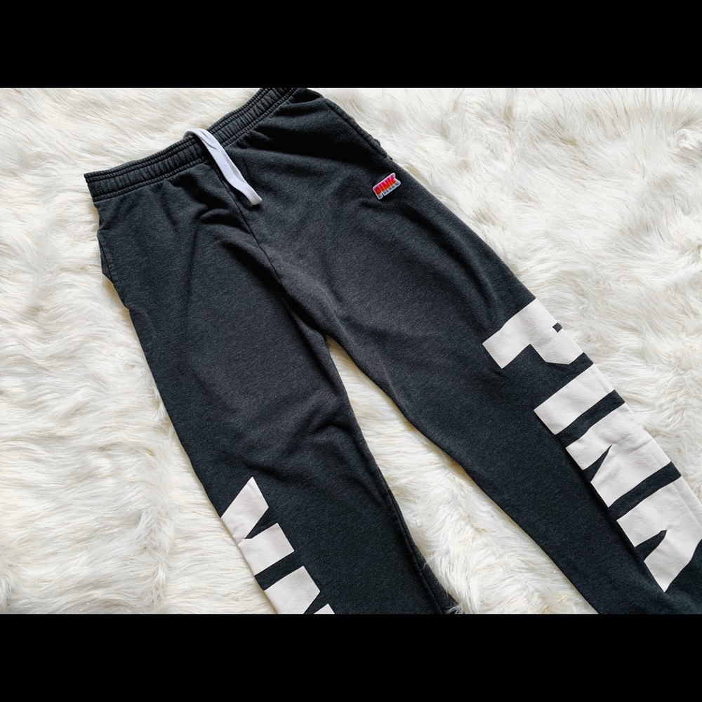 vs pink lounge sweatpants with cuffed bottom